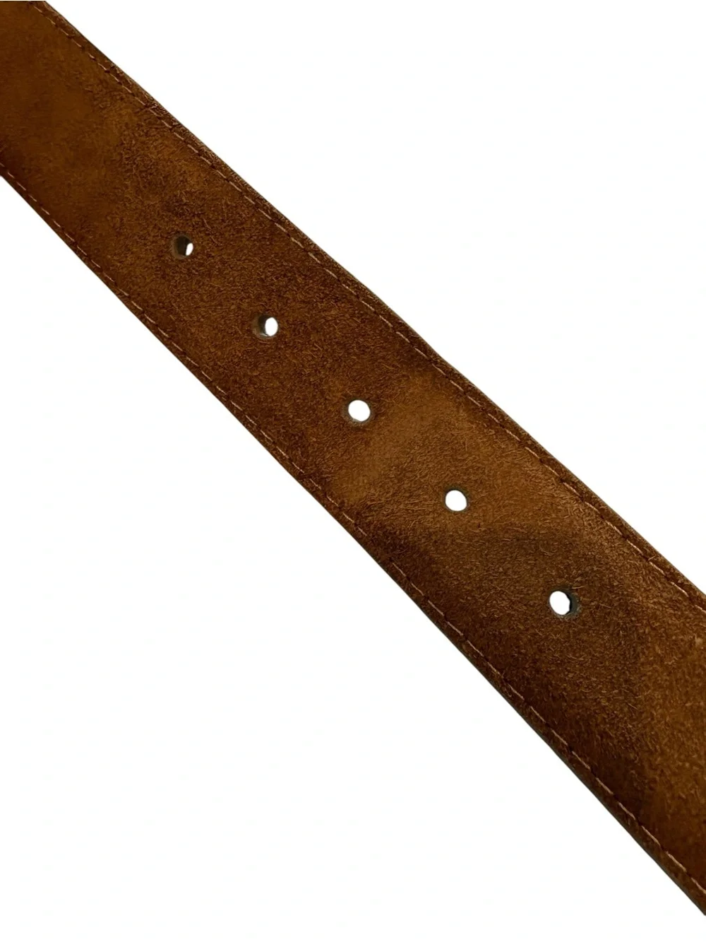 Torino Leather Company - Suede Calfskin Casual Belt in Whiskey. Size 42